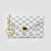 Luxe Check White Wallet