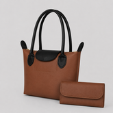 Elara Brown Tote Bag With Free Pouch