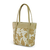 Premium Cow Texture Beige Tote Bag