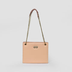 Bella Pink Croc Chain Bag