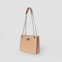 Bella Pink Croc Chain Bag