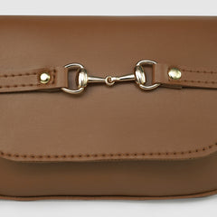 Ivory Brown Shoulder Bag