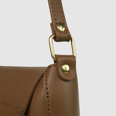 Ivory Brown Shoulder Bag