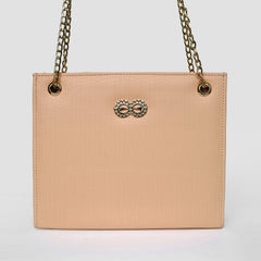 Bella Pink Croc Chain Bag