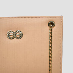 Bella Pink Croc Chain Bag