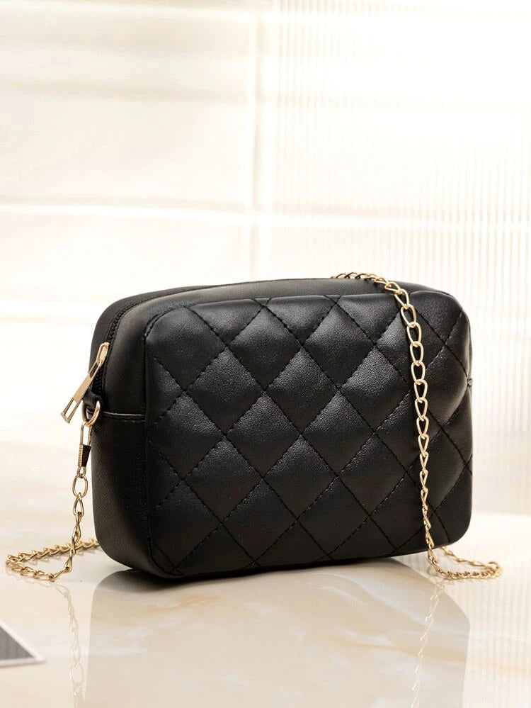 BLACK  LUXE CROSS BODY BAG