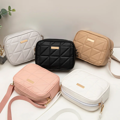 Grace Quilted Beige Cross Body Bags