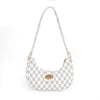 Chelsea Checkered White Shoulder Bag