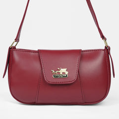 Pearl Maroon Shoulder Bag