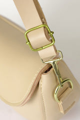 Sleek Beige Shoulder Bag