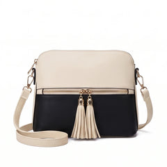 Olivia 3-Piece Tote Set (Beige And Black)