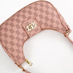 Chelsea Checkered Pink Shoulder Bag