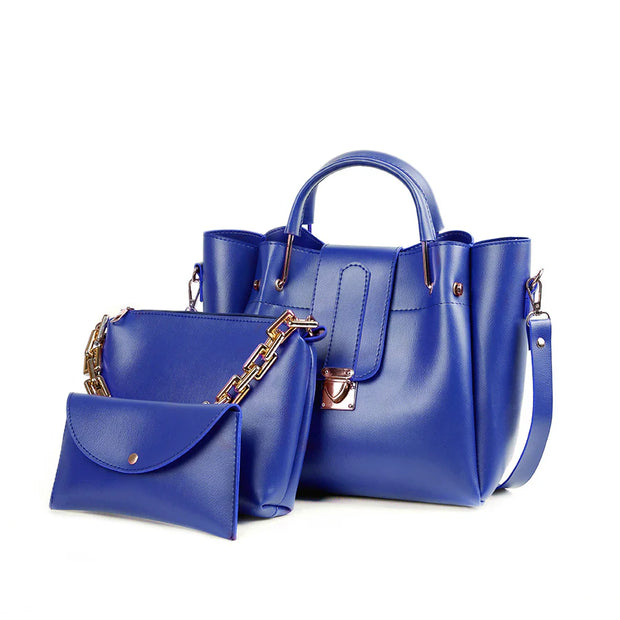 ELEGANCE BLUE 3PCS HANDBAGS