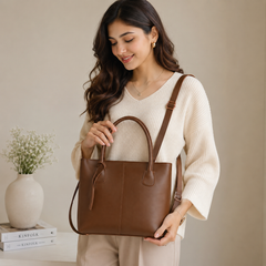 DOVE BROWN BAG WIT FREE WALET