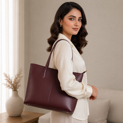 Evora choco Tote Bag With Free clutch
