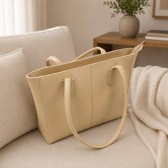 Evora Beige Tote Bag