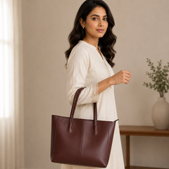 Evora choco Tote Bag With Free clutch