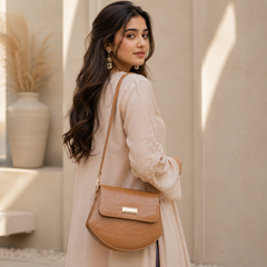 Tulip Brown Crossbody Bag