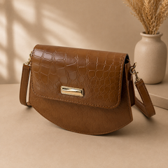 Tulip Brown Crossbody Bag