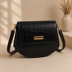 Tulip Black Crossbody Bag