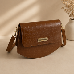 Tulip Brown Crossbody Bag