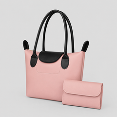 Elara Pink Tote Bag  With Free Pouch