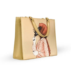 Floral Beige Tote Bag