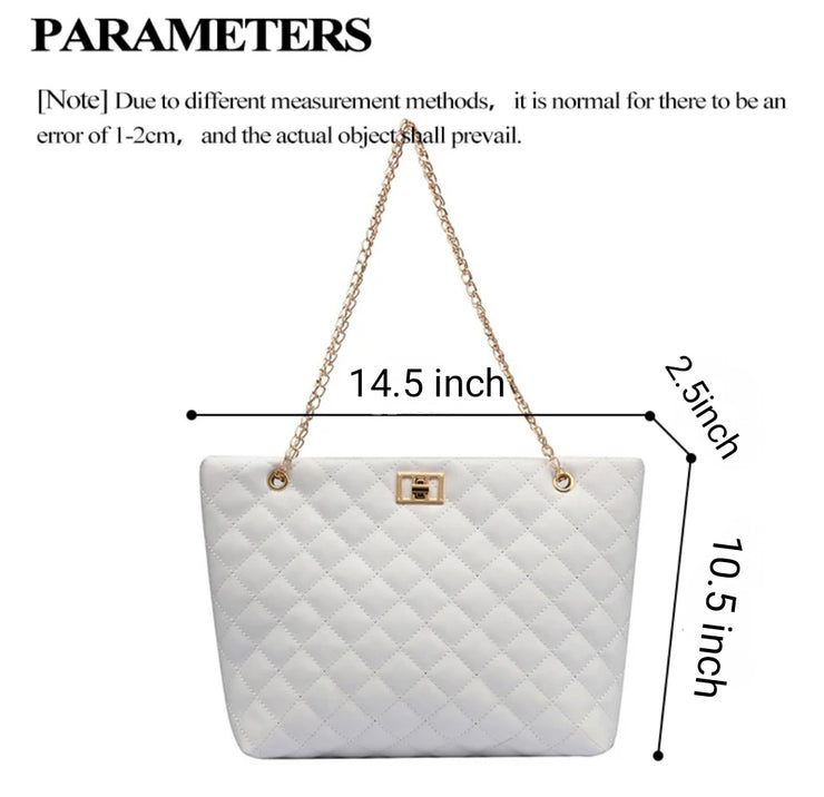 Liza Large Shoulder Bag White