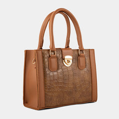 Urban Croc texture Brown Bag