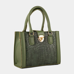 Urban Croc texture Green Bag