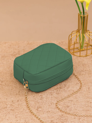 GREEN Quilted Crossbody Bag