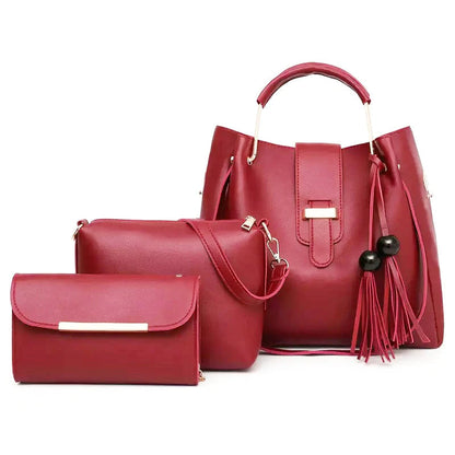 QUEEN MAROON 3PCS BAGSET