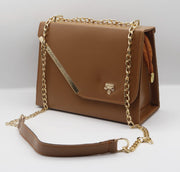 Brown Shoulder Bag (Golden Chain)