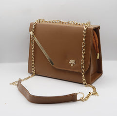 Brown Shoulder Bag (Golden Chain)