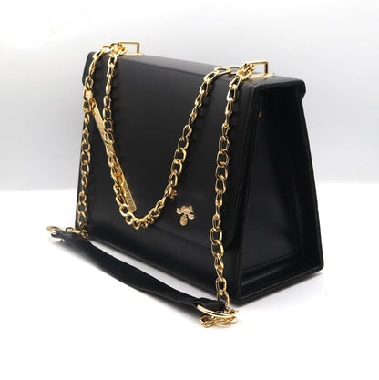 black Shoulder Bag (Golden Chain)