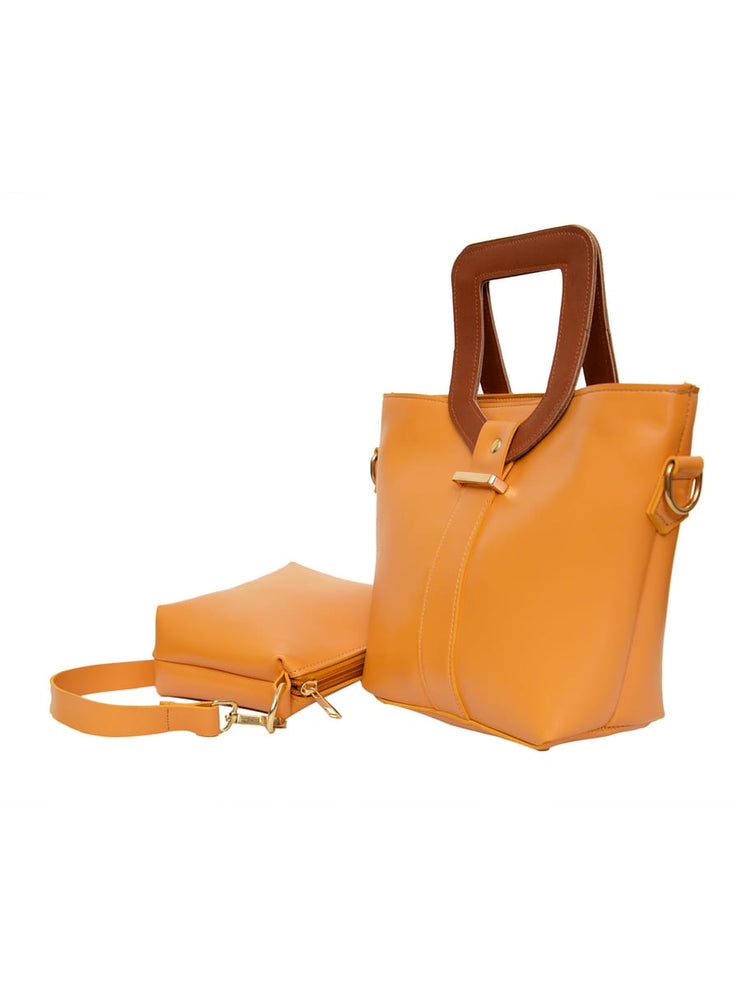 Tote 2 piece Yellow Shoulder Bag