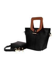 Tote 2 piece Black Shoulder Bag