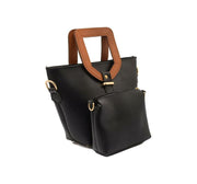 Tote 2 piece Black Shoulder Bag