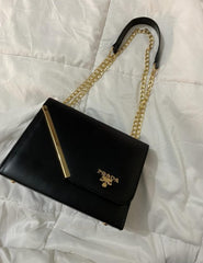 Blue Shoulder Bag (Golden Chain)