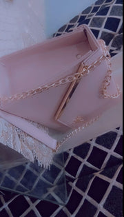 Pink Shoulder Bag (Golden Chain)