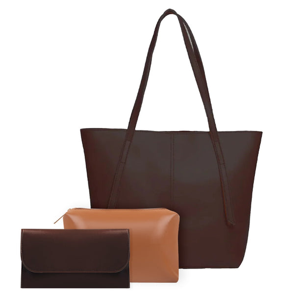 NOVA CHOCOLATE BROWN 3PCS BAGSET