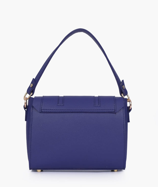 Blue Compact Top Handle Cross Body Bags