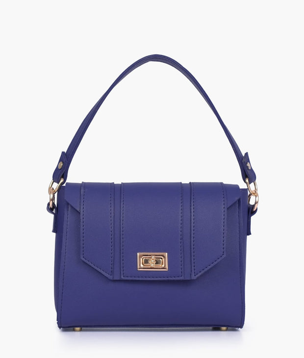 Blue Compact Top Handle Cross Body Bags