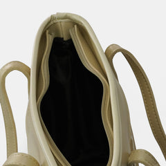 Premium Cow Texture Beige Tote Bag