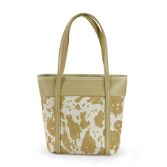 Premium Cow Texture Beige Tote Bag