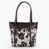 Premium Cow Texture Chocolate Tote Bag