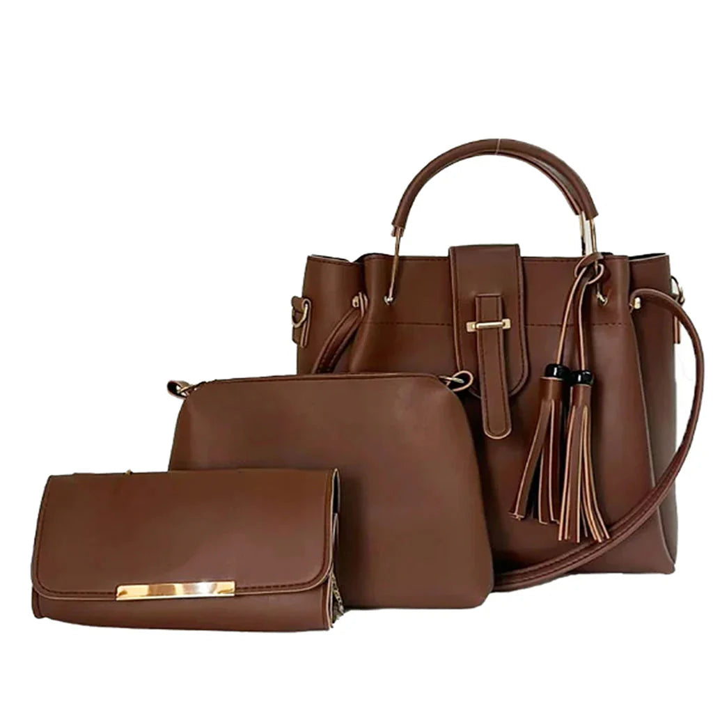 QUEEN Dark Brown 3PCS BAGSET