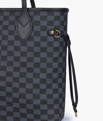 Classic Black Checkered Tote Bag