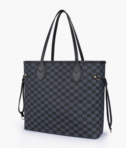 Classic Black Checkered Tote Bag