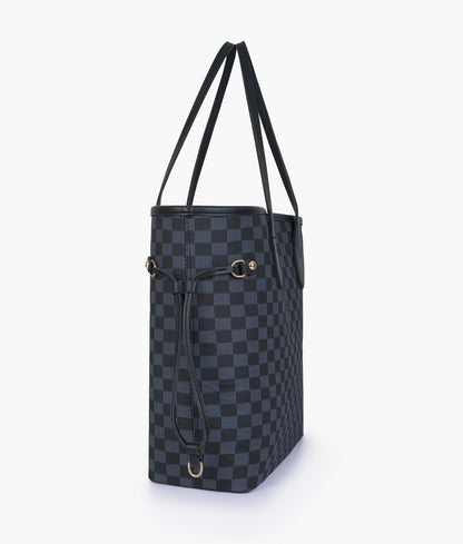 Classic Black Checkered Tote Bag